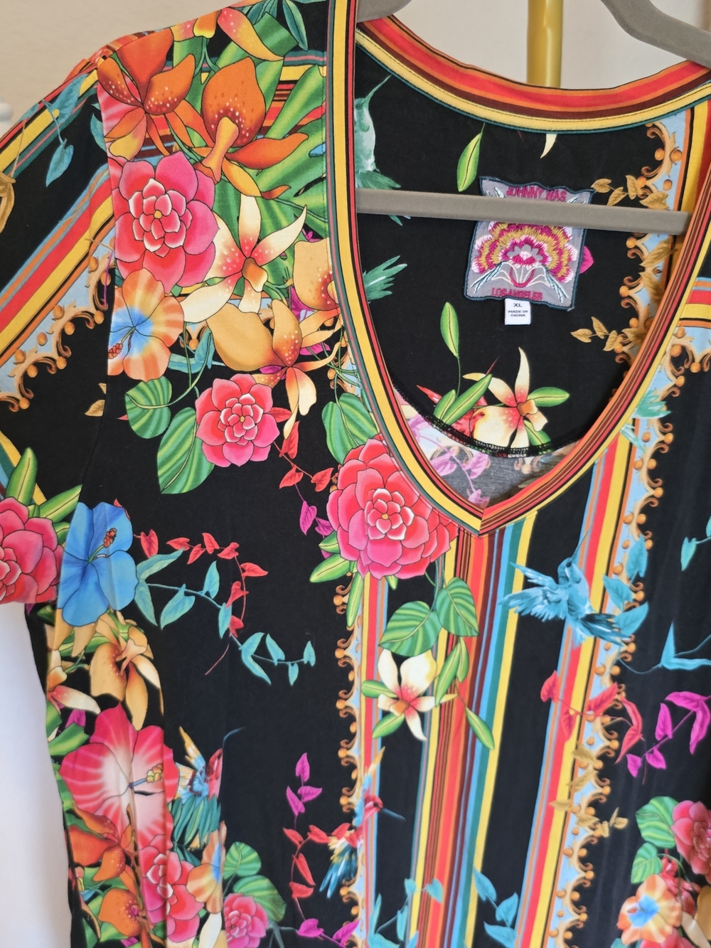 Johnny Was XL Bamboo Floral SS Tee - Picture 2 of 7